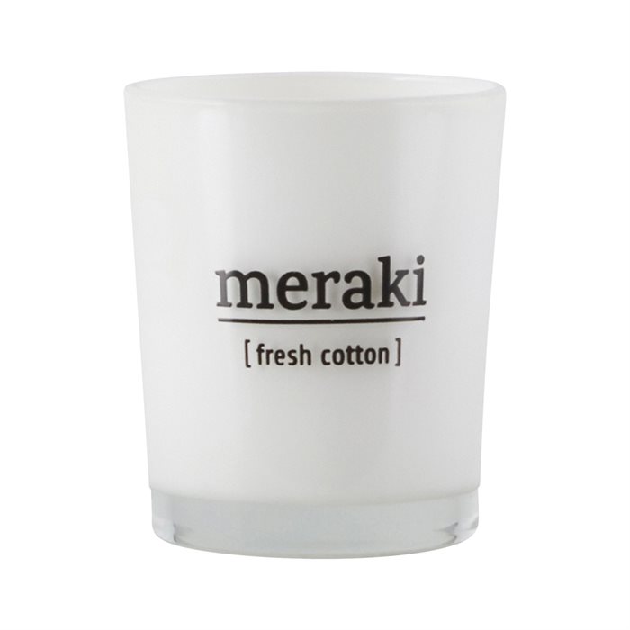 Meraki Duftlys - Fresh Cotton - 12 timers brændetid 